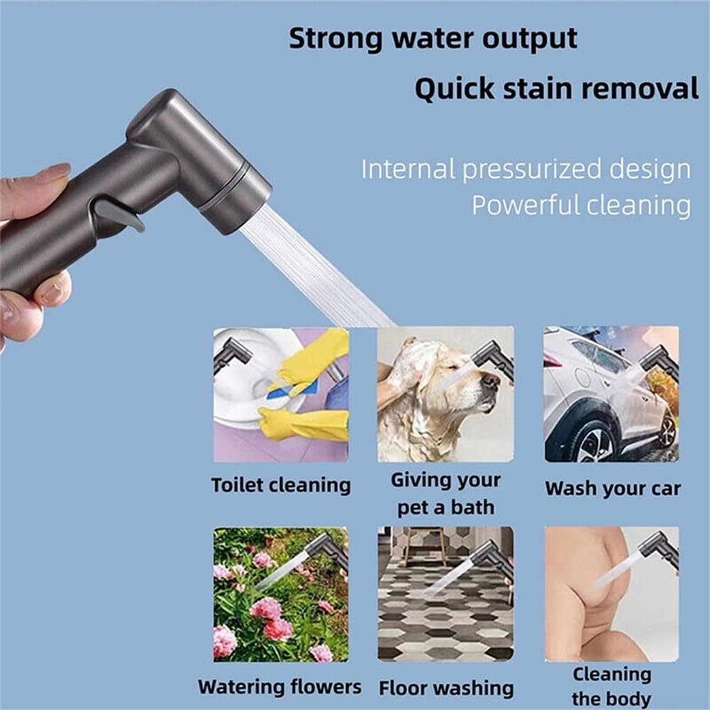 Przenośny zestaw opryskiwaczy bidetu z dźwignią ręczną zawór G1/2 do czyszczenia toalety pieluchy dla niemowląt Spray prysznic dla zwierząt domowych łatwy w użyciu przystawka bidet do higieny