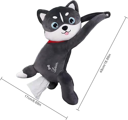 Miniatura 2 de FQQWEE Soporte de pañuelos de dinosaurio para automóvil, creativo lindo animal de dibujos animados, caja de pañuelos portátil, soporte de