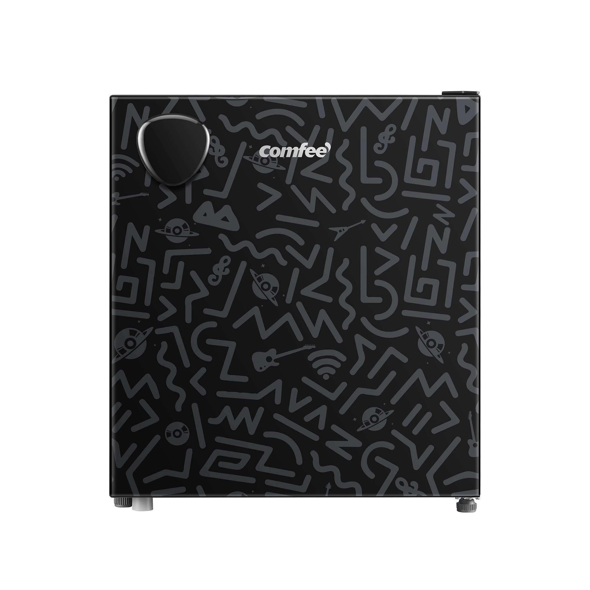 COMFEE' 冷蔵庫 43L 幅44.5cm 一人暮らし ミニ Youniqシリーズ 右開き コンパクト 3段階温度調節 省エネ 静音設計 RCD48BF1JPY(E) ブラック