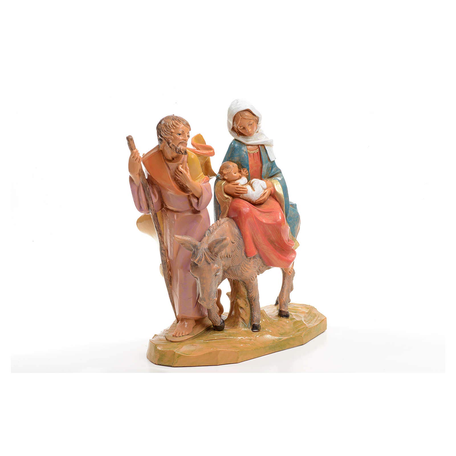 Holyart Krippen von Fontanini: Flucht nach Ägypten 16x16cm, Fontanini