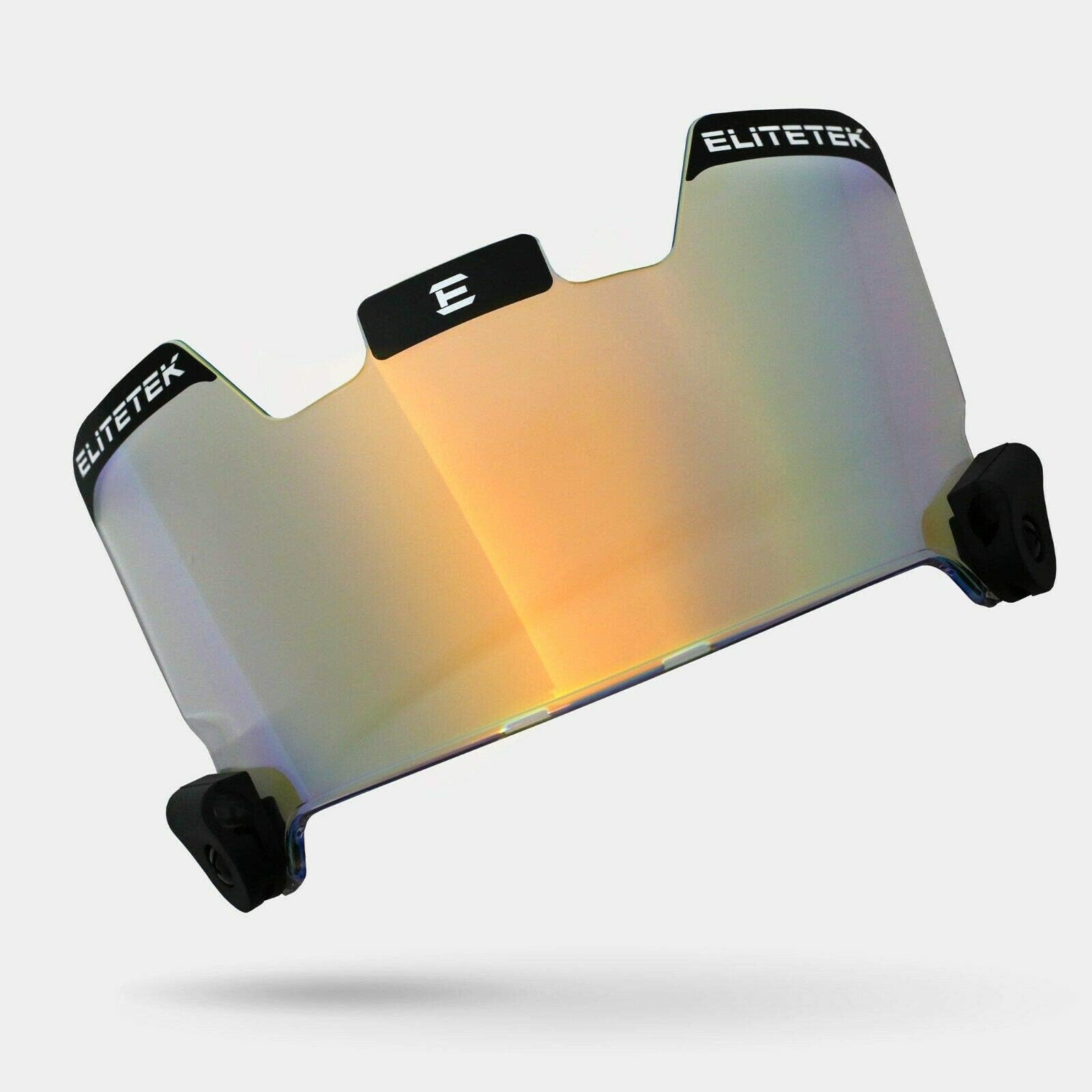 EliteTek Football Facemask Visor - Color Tinted Eye-Shield for Football Helmet - Clear Yellow