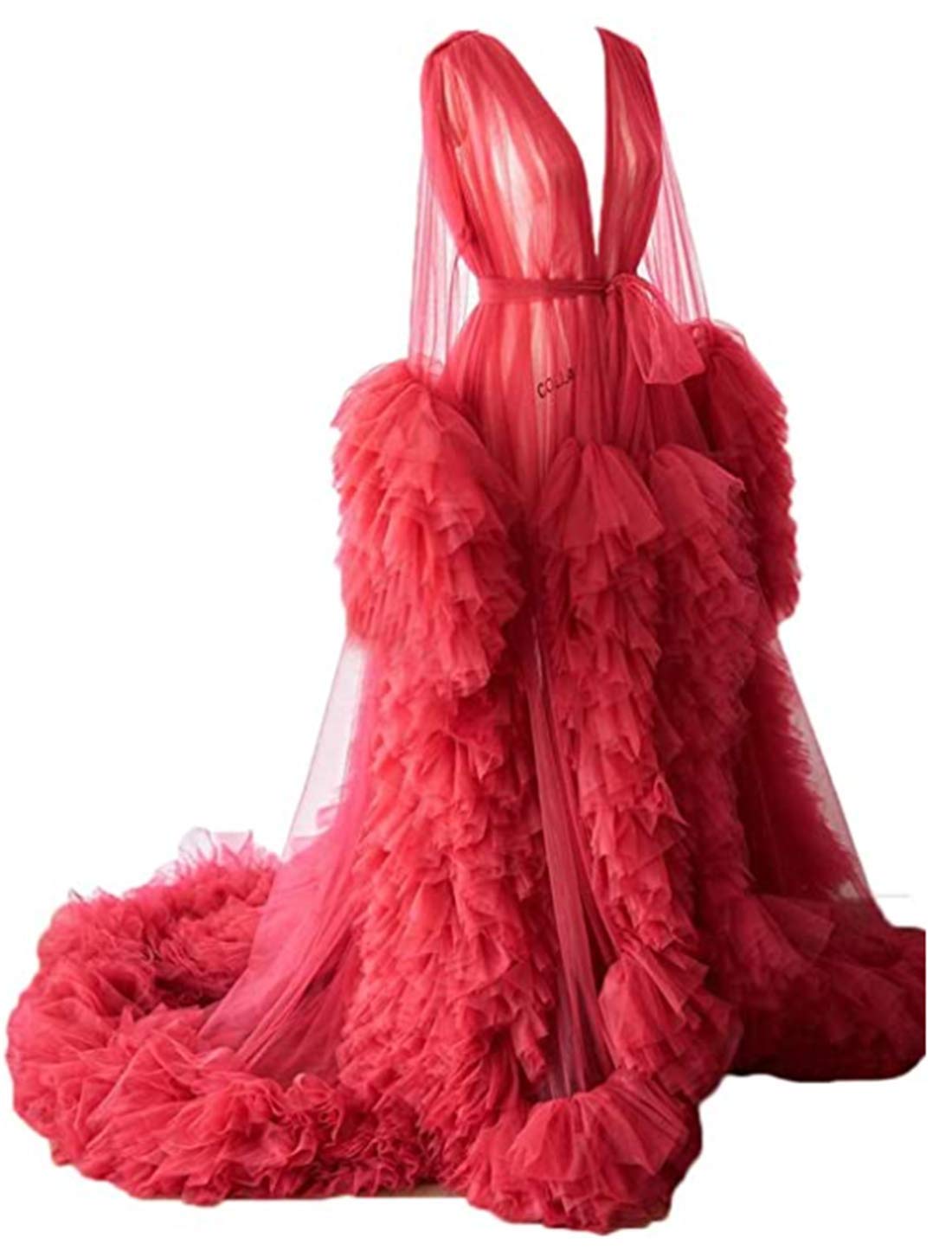 Abito da donna Tulle Accappatoio Prospettiva Maternità Tulle Robe Fotografia Accappatoio Donna