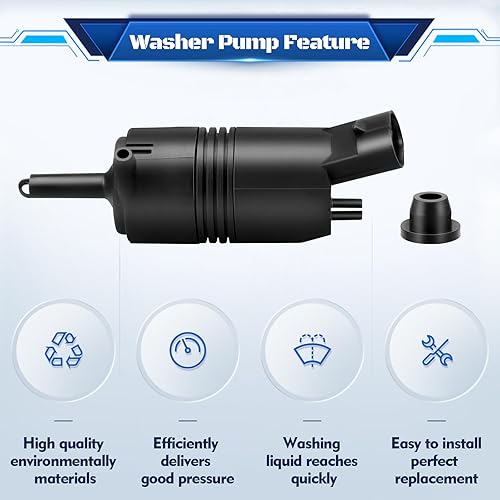 Miniatura 7 de HHCSOP Bomba de limpiaparabrisas delantero con ojales, repuesto para Chevrolet (Chevy) GMC Buick Pontiac Oldsmobile Isuzu Cadilla, reemplaza al OEM