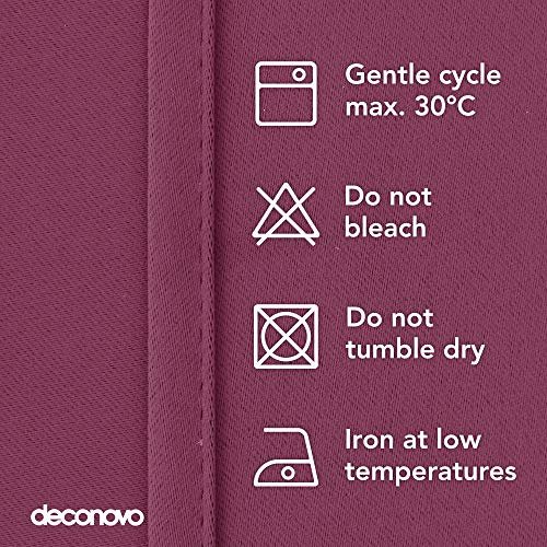 Image of Deconovo Decorative Darkening Grommet Divider Thermal Insulated Blackout 1 Panel Wide Width Curtain for Room, 100W X 95L, Fuchsia