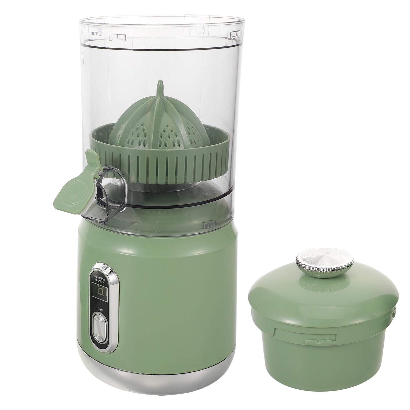 Tofficu Exprimidor de Cítricos Portátil, Exprimidor de Naranjas, 600ml, 1300 Ma, Plástico, Separación de Jugo, Fácil de Limpiar, para Frutas y Verduras, Viajes y Picnic, Verde
