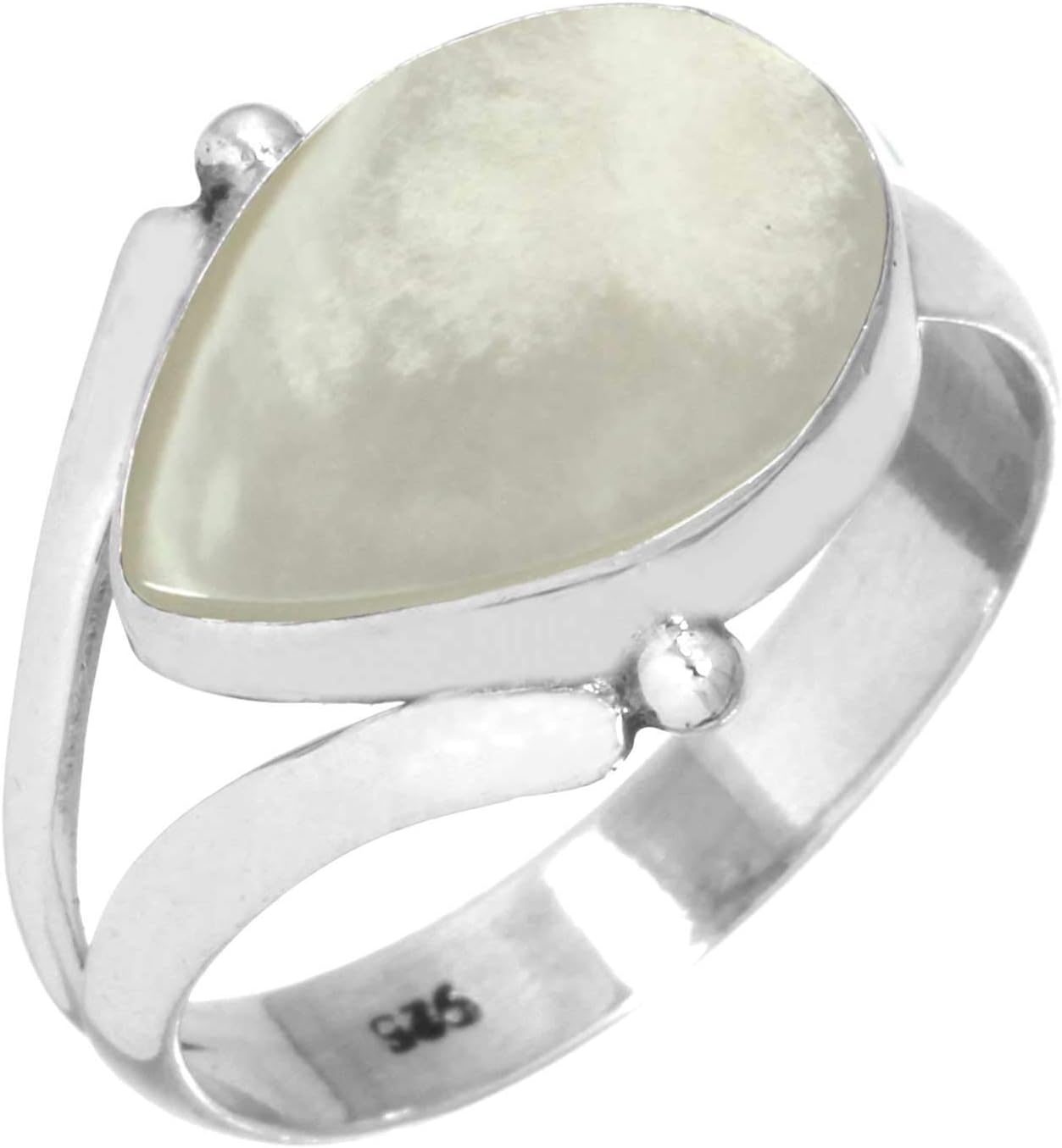 Lapis, Carnelian, Crystal, Garnet Pear Handmade Ring Genuine 925 Sterling Silver Boho Natural Gemstone Jewelry For Women