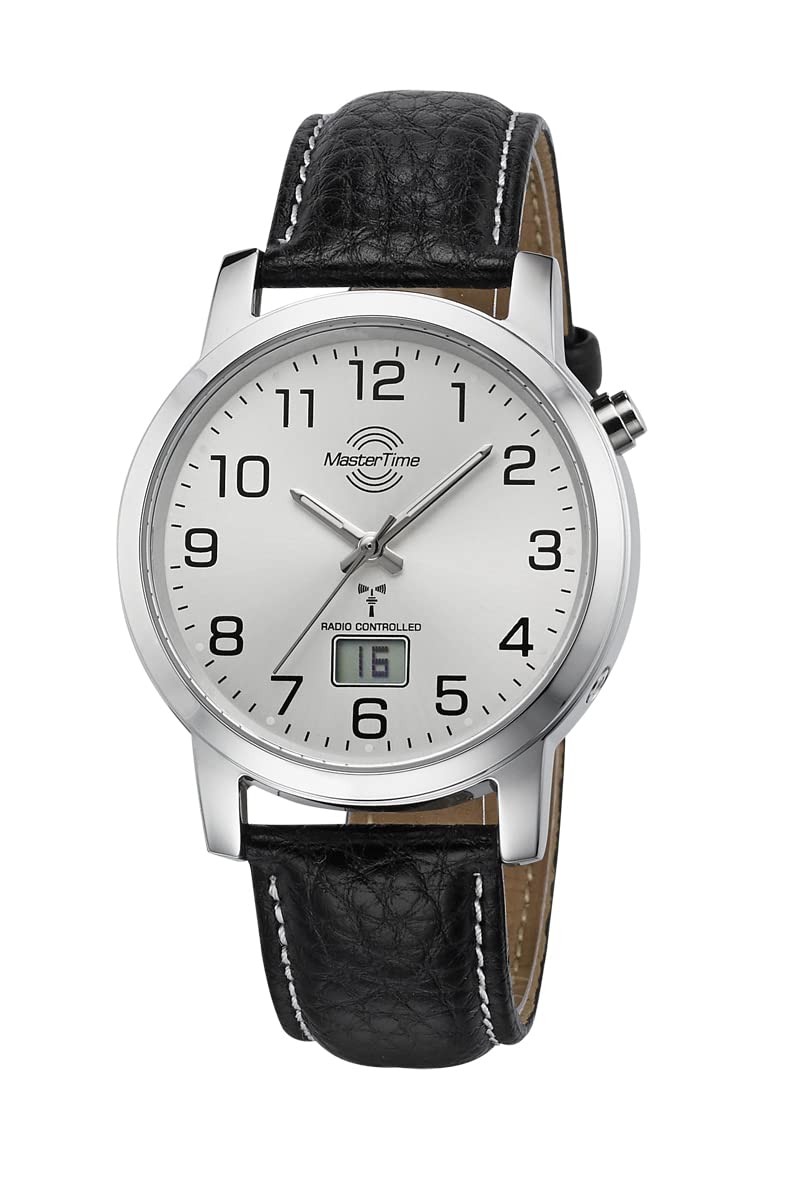 Master Time Radio Basic Series MTGA-​10294-​12L Montre homme, bracelet en cuir