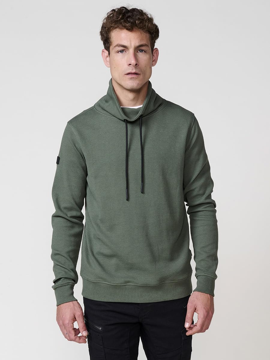 Koroshi Sudadera Hombre Cuello Alto con Cordón Ajustable 2521SU32