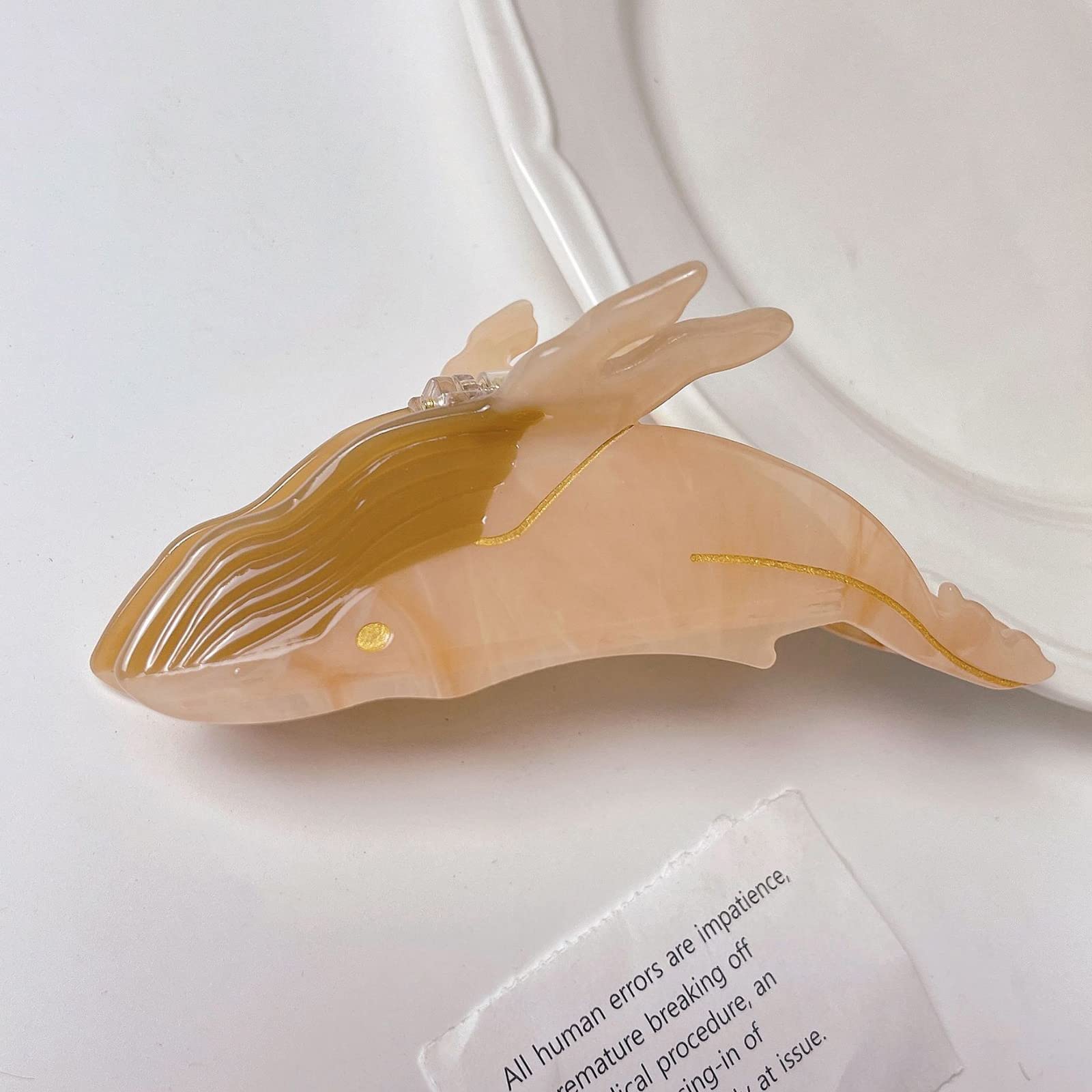Animal Hair Clip Whale Shape Hair Claw Clip for Thick Heavy Hair Grip Hair Catch Barrette Jaw Clamp for Women Hair Accessories - Image 3