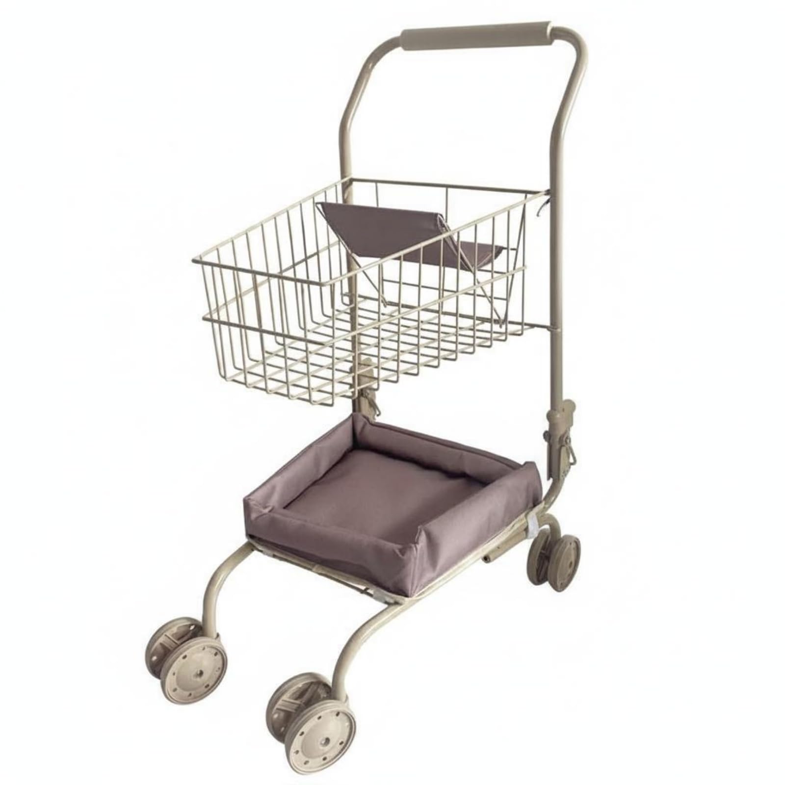 Carrello Spesa Giocattolo Struttura in Metallo Carrello Supermercato Pieghevole per Bambini, style to 1