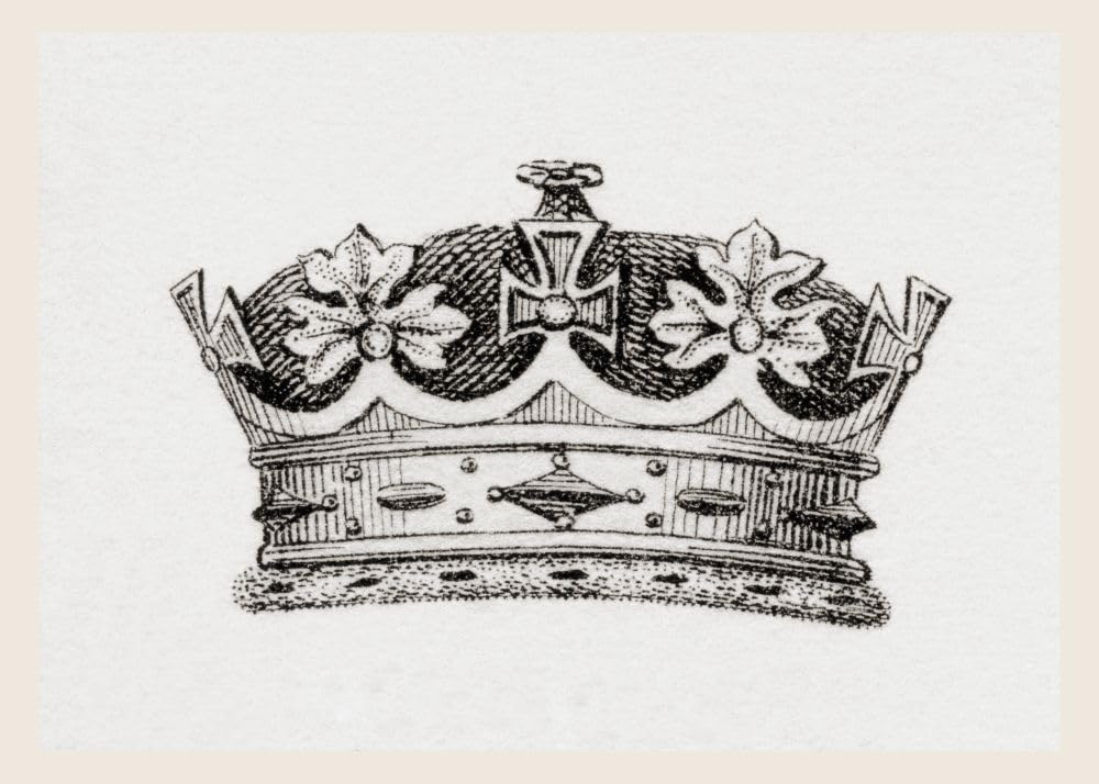 Korona noszona przez wnuki angielskiego monarchy. Z National Encyclopaedia: A Dictionary of Universal Knowledge opublikowany c.1890 plakat wydruk Ken Welsh (16 x 11)