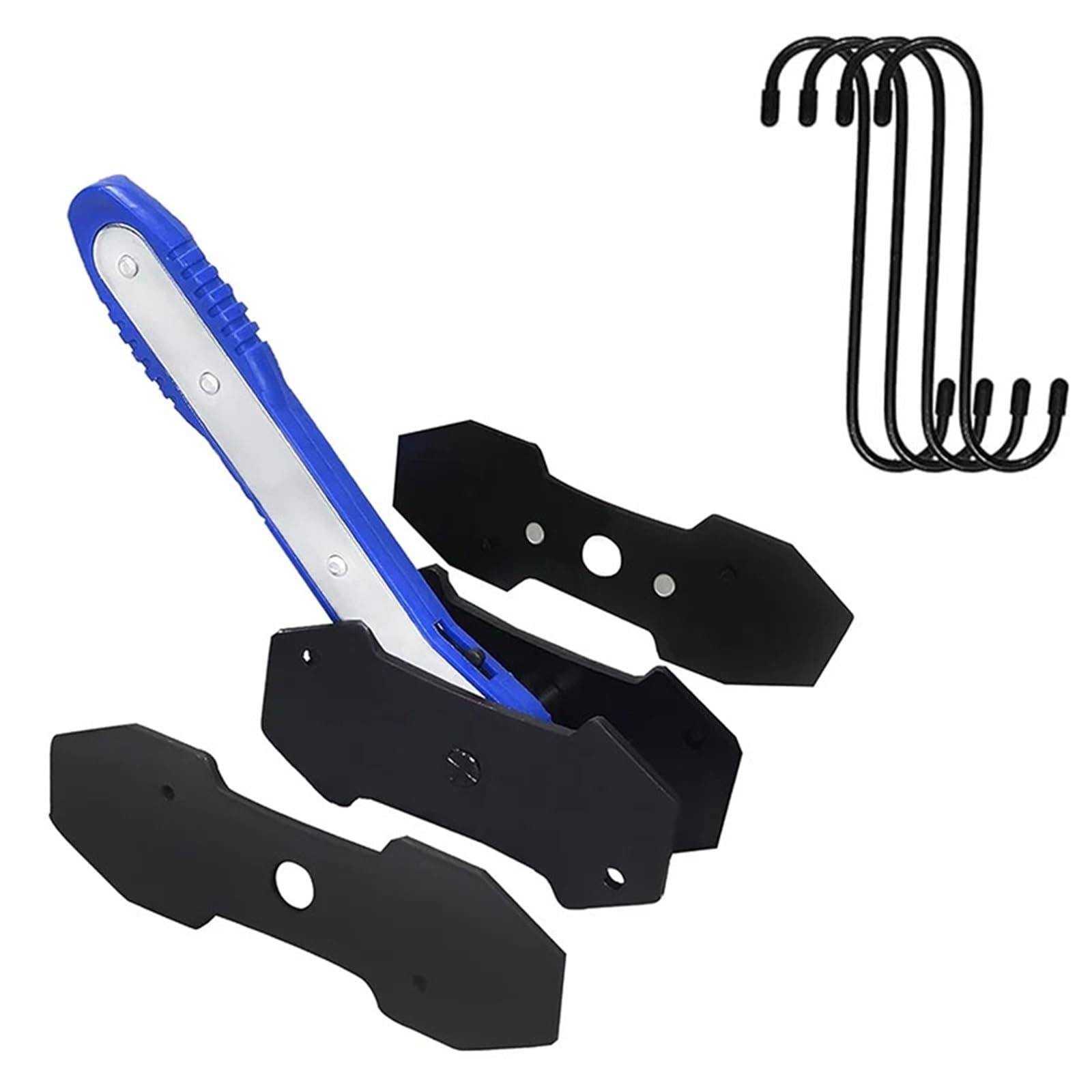 Rozpierak Do Zacisków Hamulcowych Samochodowych, Narzędzie Ze Stali Nierdzewnej, Prasa Do Podwójnych Klocków Hamulcowych, Zestawy Naprawcze Tarcz(Blue and 4 Hangers)