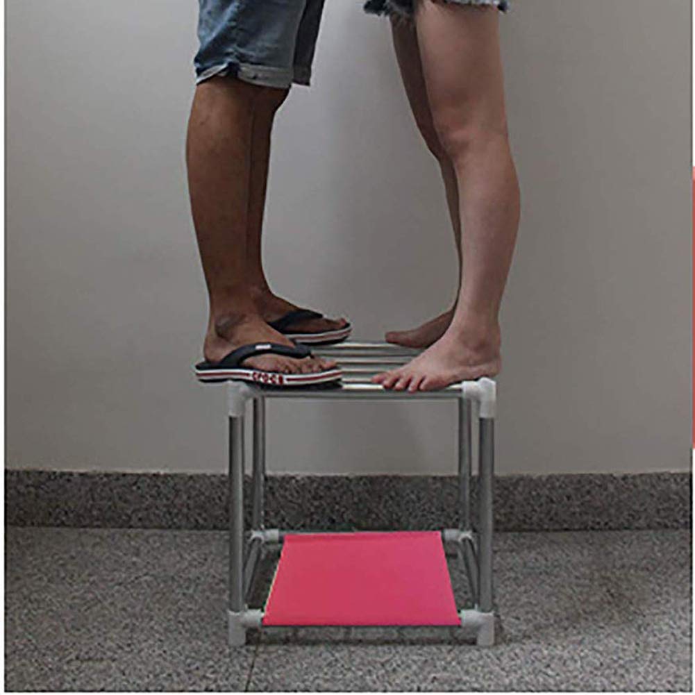 Armadio in Tessuto, Armadio in Tessuto Armadio Semplice Portatile Organizzatore di Indumenti Armadio per Vestiti Indipendente Armadio Pieghevole con Appendiabiti, Grigio (Rosso 170