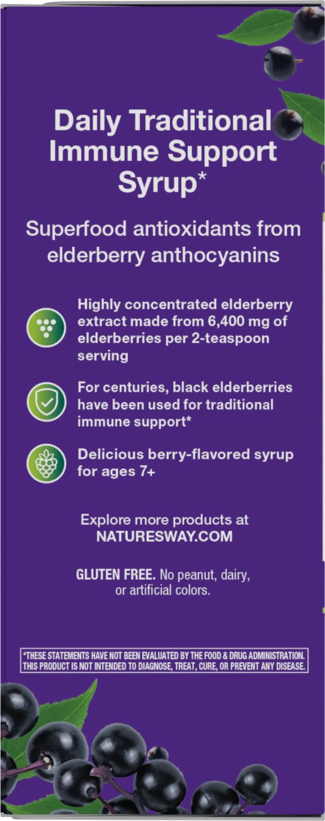Nature's Way Sambucus Traditional Elderberry Immune Support* Syrup, 4 fl oz — Amazon image 11