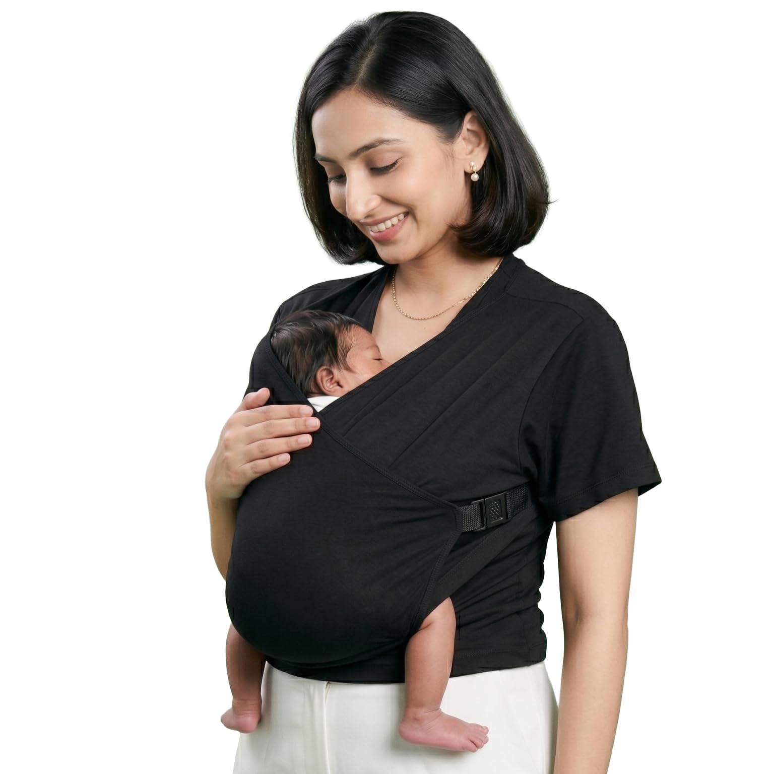 Snugs Everyday T-Shirt Baby Carrier, Wrap Style, Easy Slip On and Off, Newborn Carrier, Hands-Free Front Carry, Premium Tencel Lyocell Fabric, Skin to Skin Contact, Breathable and Lightweight, Suitable from Birth to 8 Kg, Large