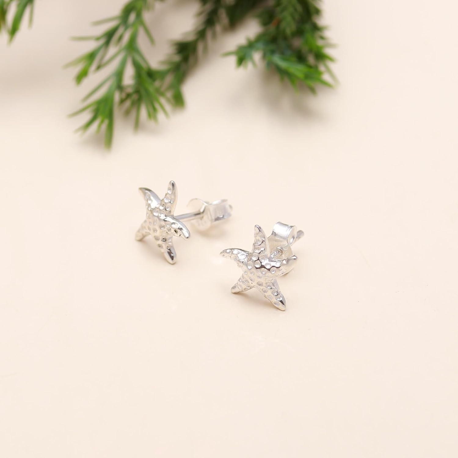 925 Sterling Silver Mountain & Tree Cutout Stud Earrings – Nature-Inspired Minimalist Jewellery, Women Love Gift For Her - Image 5