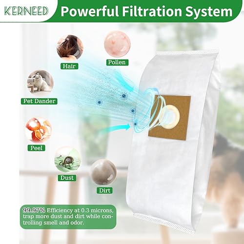 Miniatura 5 de Paquete de 8 bolsas de vacío HEPA tipo Y para aspiradoras Hoover WindTunnel de estilo vertical Y, Z, YZ, piezas de repuesto 4010100Y