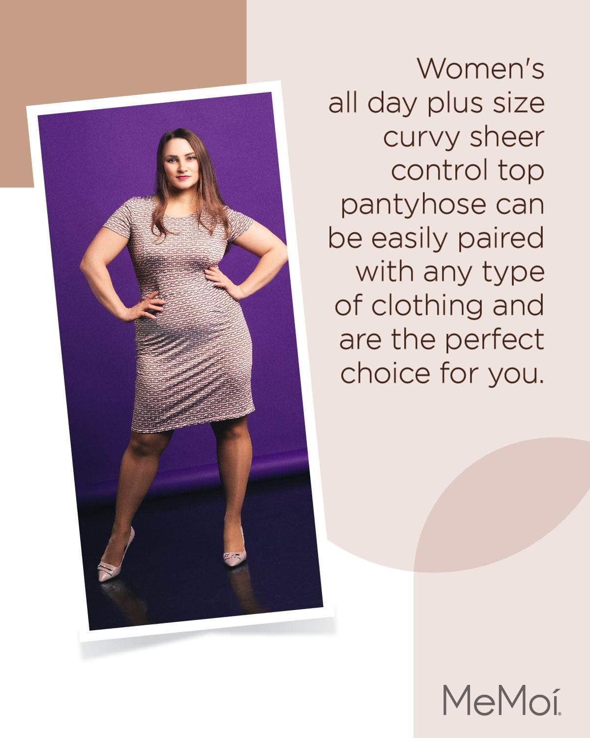 MeMoi Plus Size Curvy Control Top Pantyhose for Women, Comfortable Sheer Pantyhose, Lightweight Womens Stockings, Sizes 1X-QP - Image 6