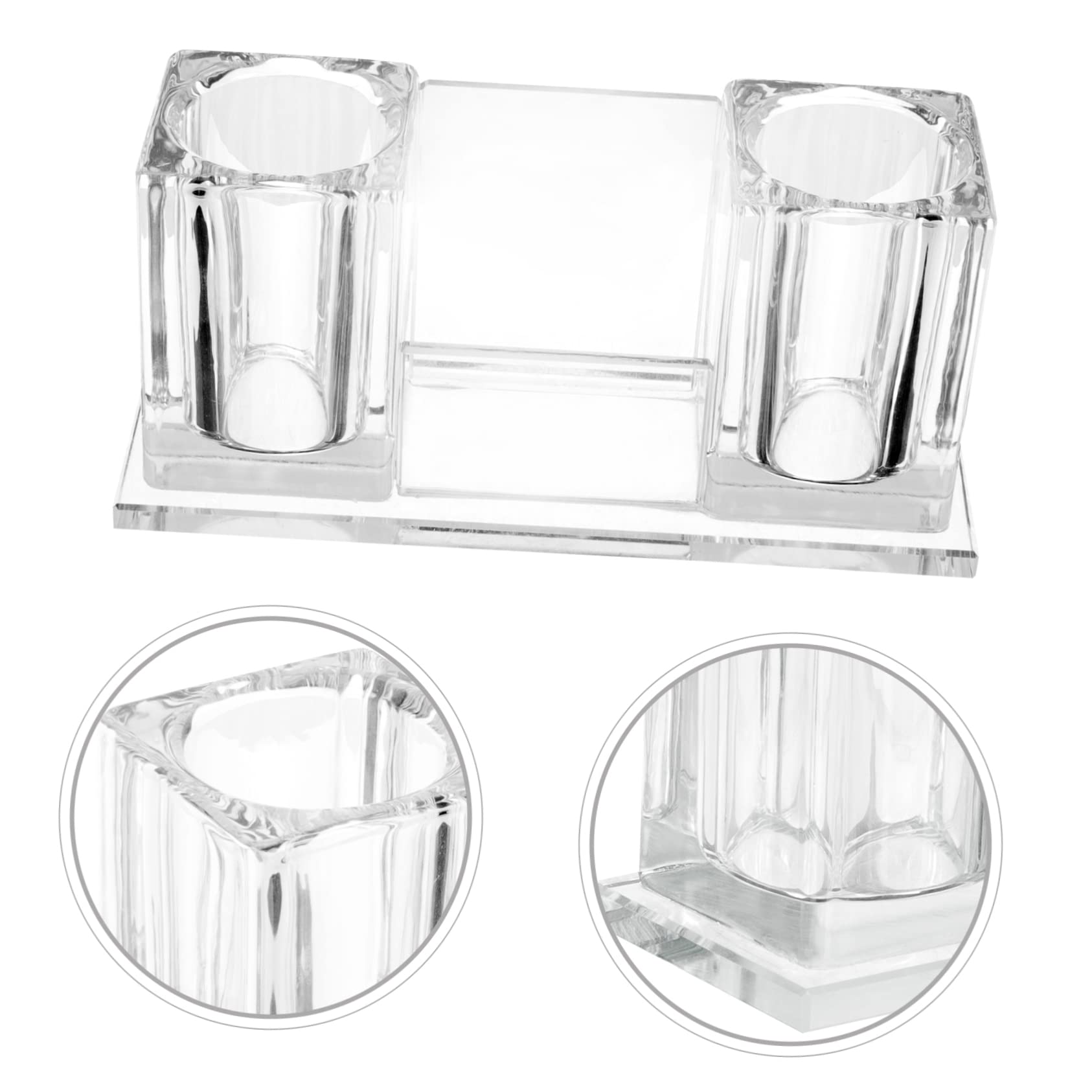 INOOMP Soporte de Micrófono de Acrílico Transparente Organizador Estable para Escritorio Base para Micrófono Ktv y Karaoke Almacenamiento Seguro y Duradero para Estudio y Podcasting