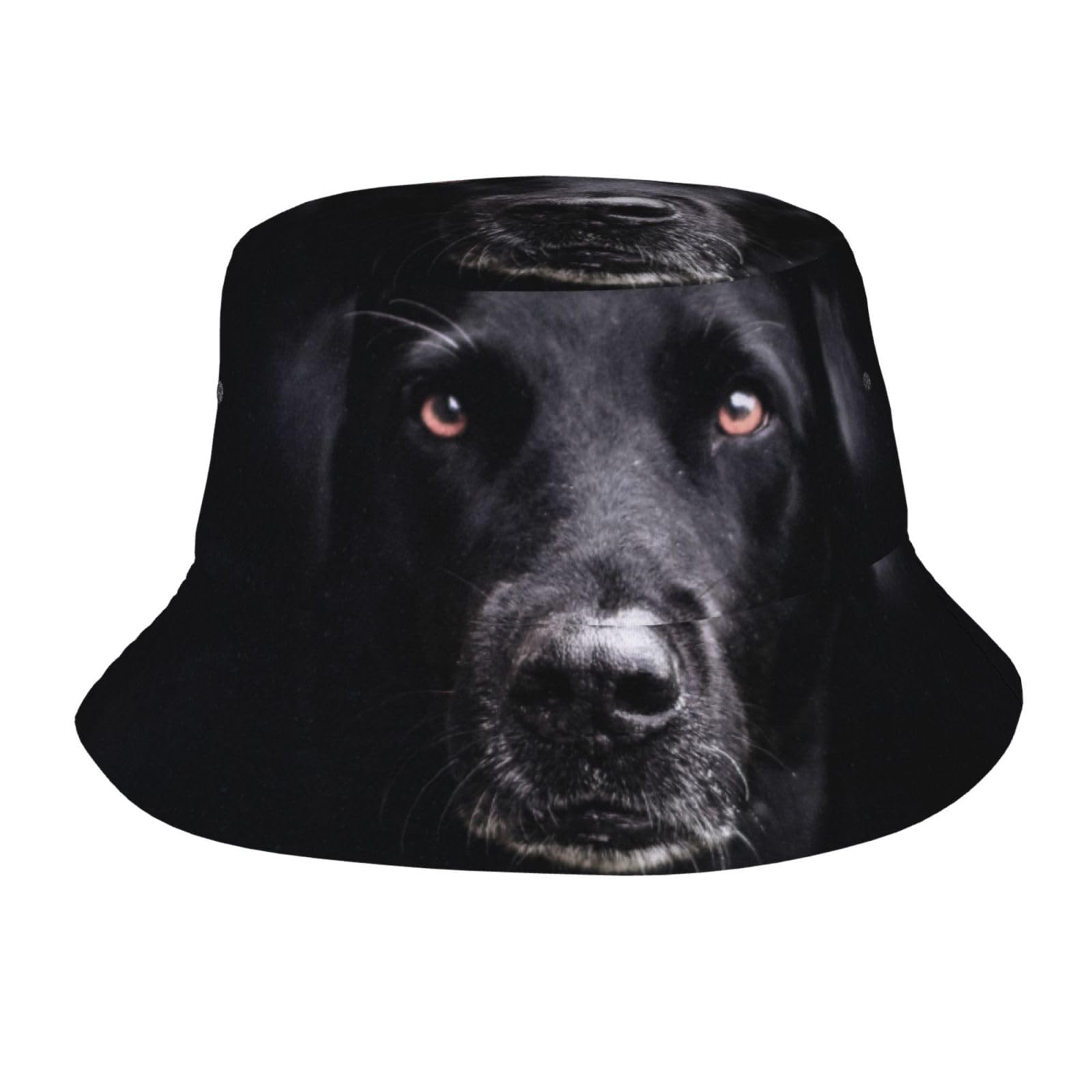 Black Labrador Bucket Hat, Fashionable Foldable Outdoor Travel Beach Hat for Men and Women, Sun Hat