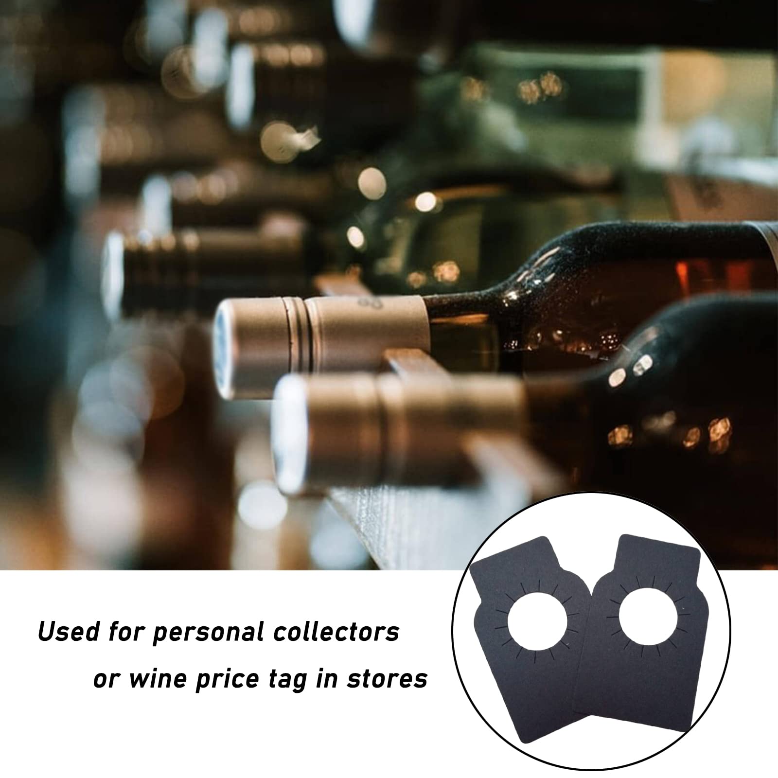 120 Pezzi Etichette per Bottiglie di Vino, Etichetta Della Cantina Bottiglia di Vino, Etichette per Vino Champagne, Etichette per Collo di Bottiglia di Vino, Etichetta Vino Bianco Carta Kraft