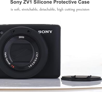 Camera Case for Sony ZV-1, ZV1 Camera Case Digital Camera Anti-Scratch Slim Fit Soft DSLR Camera Sleeve with ZV1 Screen Protector for Sony ZV-1 (Black)