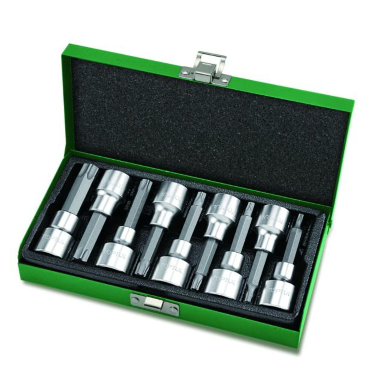 TOPTUL Juego de llaves de vaso GAAD0906 1.26kg Acero cromo-vanadio
