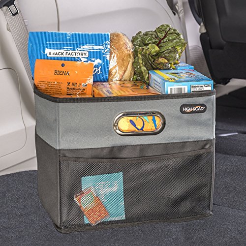 High Road Cargocube Car Trunk Organizers And Multipurpose Storage Bins With Leakproof Liner - Set Of 2 (Black/Gray) #TOP5