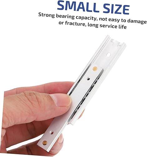 Miniatura 5 de HOMSFOU 4 piezas de cajones deslizantes mini cajones deslizantes extendidos guías de cajón pista Miniture muebles de casa rieles deslizantes para