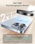 ESR Magsafe Certified Wireless Charger, HaloLock Kickstand Magnetic Charger,Fast Charging for iPhone 17/16/15/14/13/12 Series, AirPods 4, with 5 ft reinforced braided nylon Cable, Black