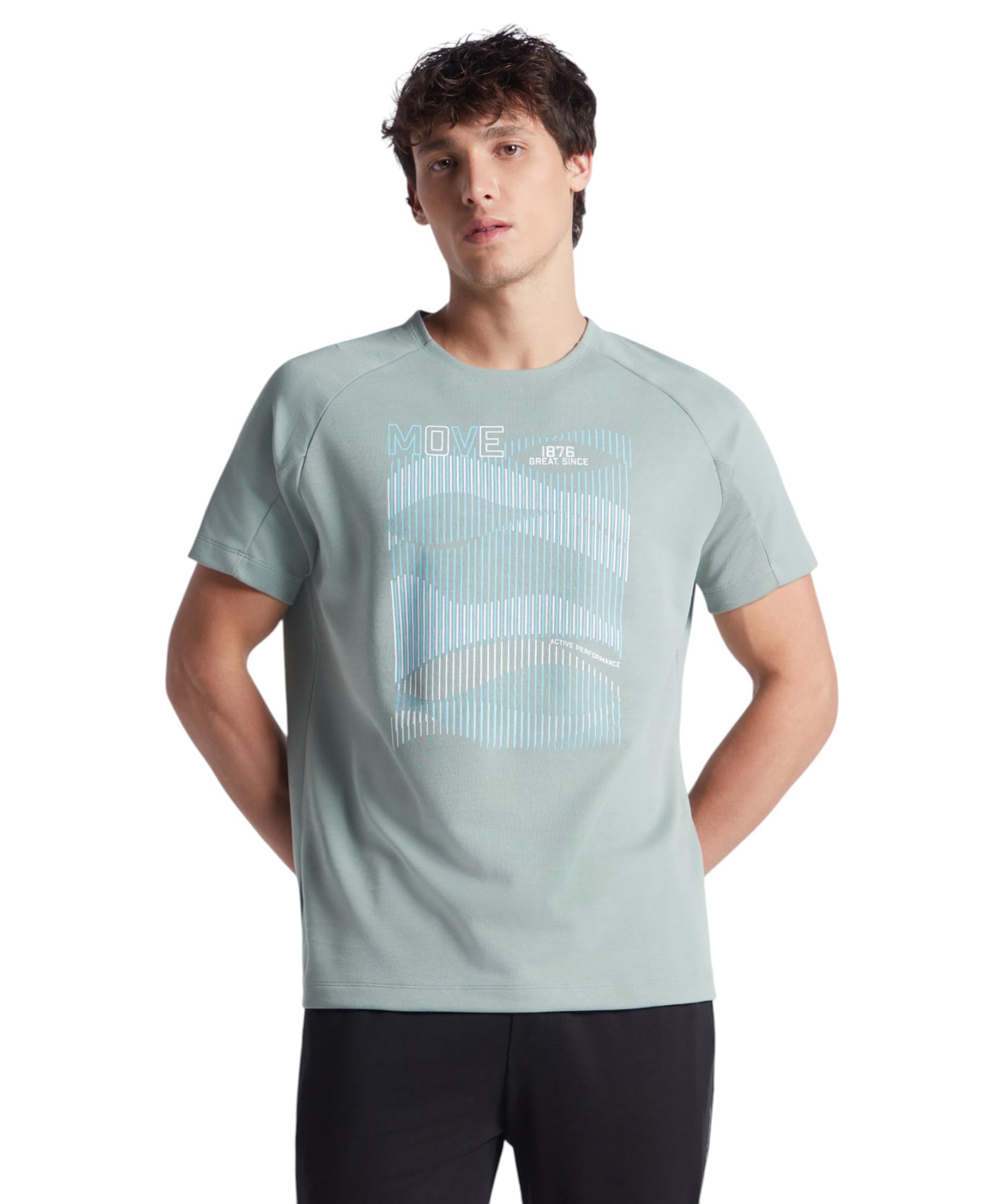 jockey MV02 Men's Super Combed Cotton Blend Graphic Printed Active Wear T-Shirt-picture-44