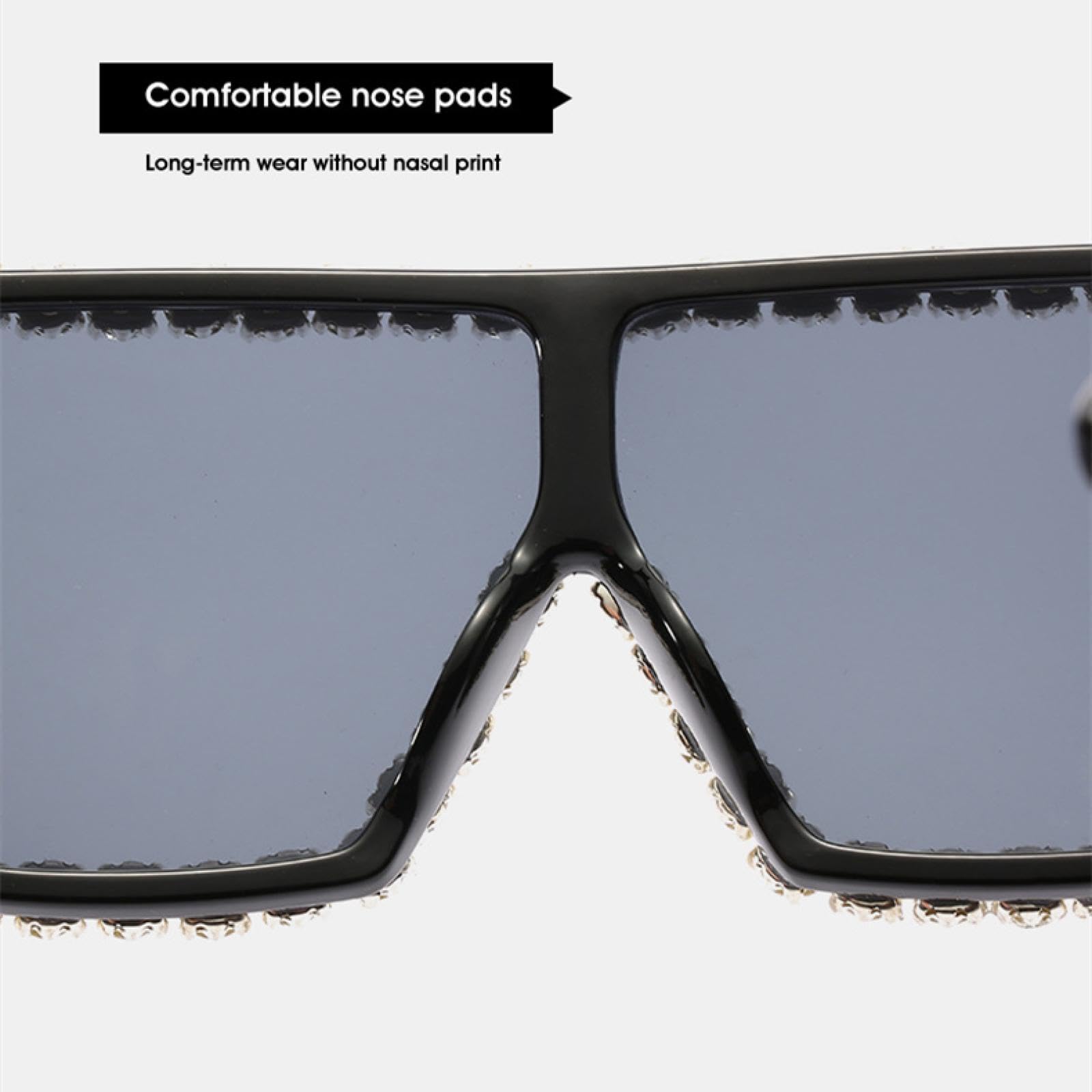 Vintage Diamond Okulary przeciwsłoneczne damskie Gogle męskie Oversize Moda czarne okulary