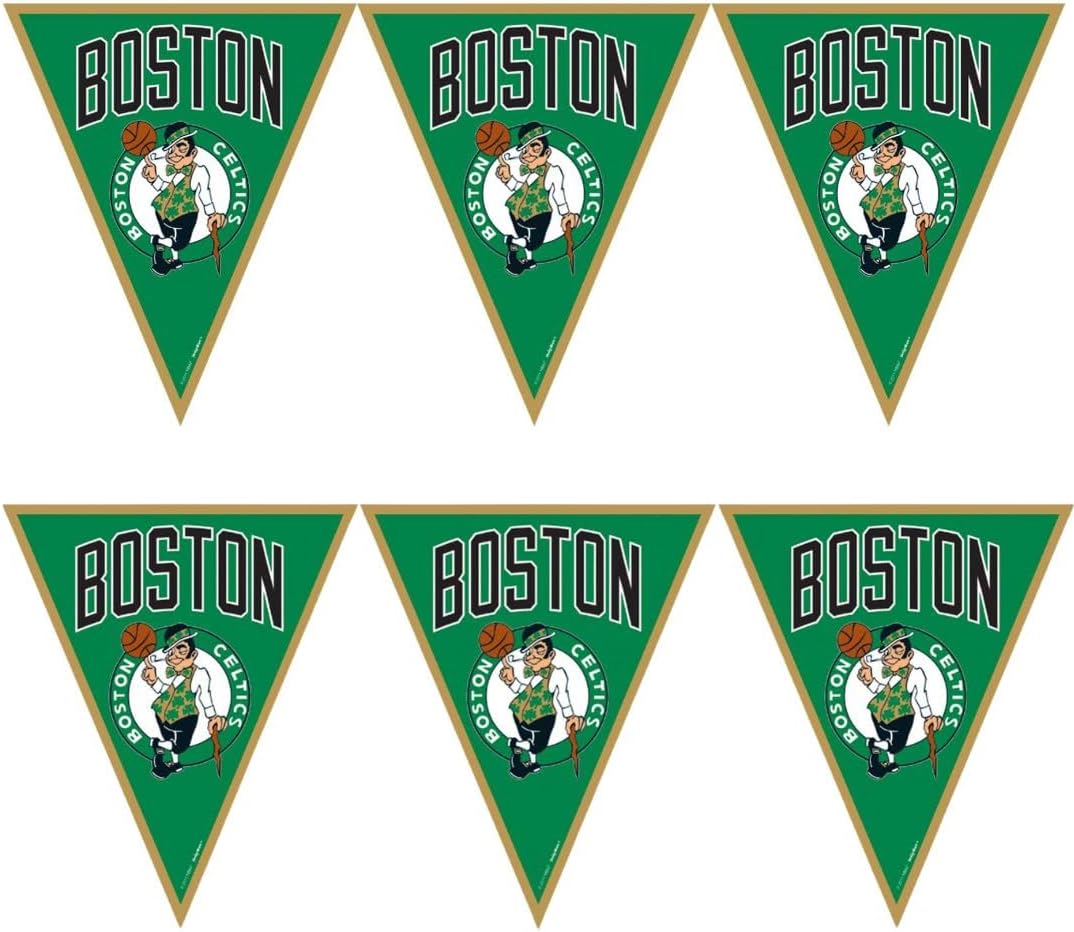 NBA Boston Celtics Green Plastic Pennant Banner - 12ft (Pack Of 1) - Perfect For Game Day & Sports-Themed Parties