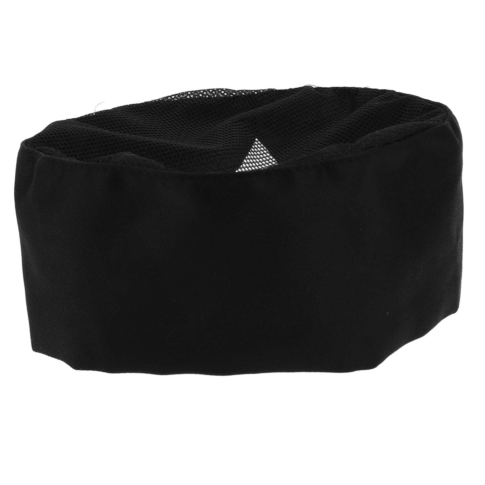 ORFOFE 4 Piezas Gorros de Chef Unisex Gorra Cocina Transpirable de Malla para Hombres y Mujeres Gorros de Trabajo para Servicios de Hostelería y Catering Negro Doble de Poliéster-algodón