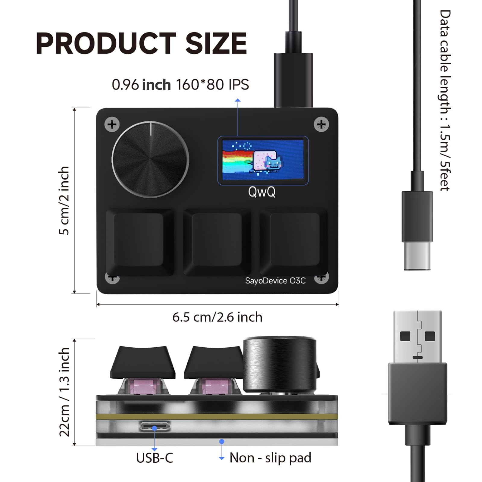 Amazon.com: SAYODEVICE O3C Rapid Trigger Hall Effect Keyboard