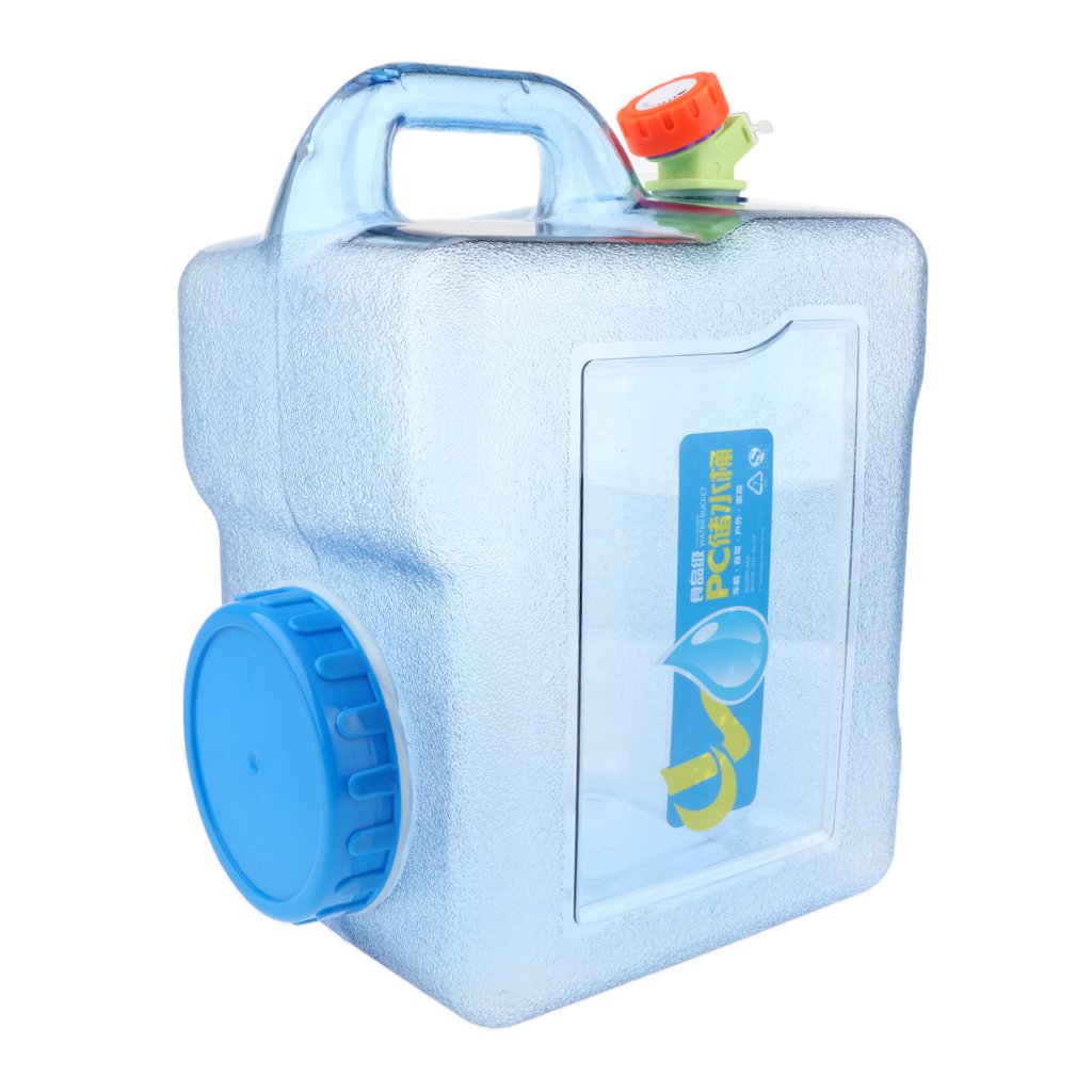 D DOLITY Camping en Plein Air Voyage Voiture Seau d'eau Bidon d'eau Jerrican Portable Poignée de Transport - Clair, 8L