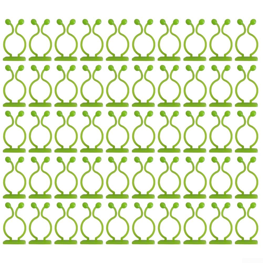 Plant Wall Clips 50 Pack for Securing Climbing Plants Including Ivy Clematis and Jasmine on Vertical Structures (Green Large)