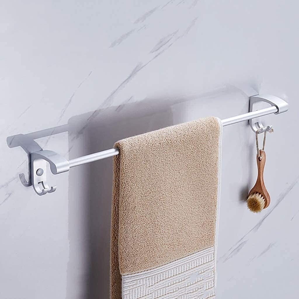 Porte-serviettes à barre unique en aluminium pour aménagement mural de douche