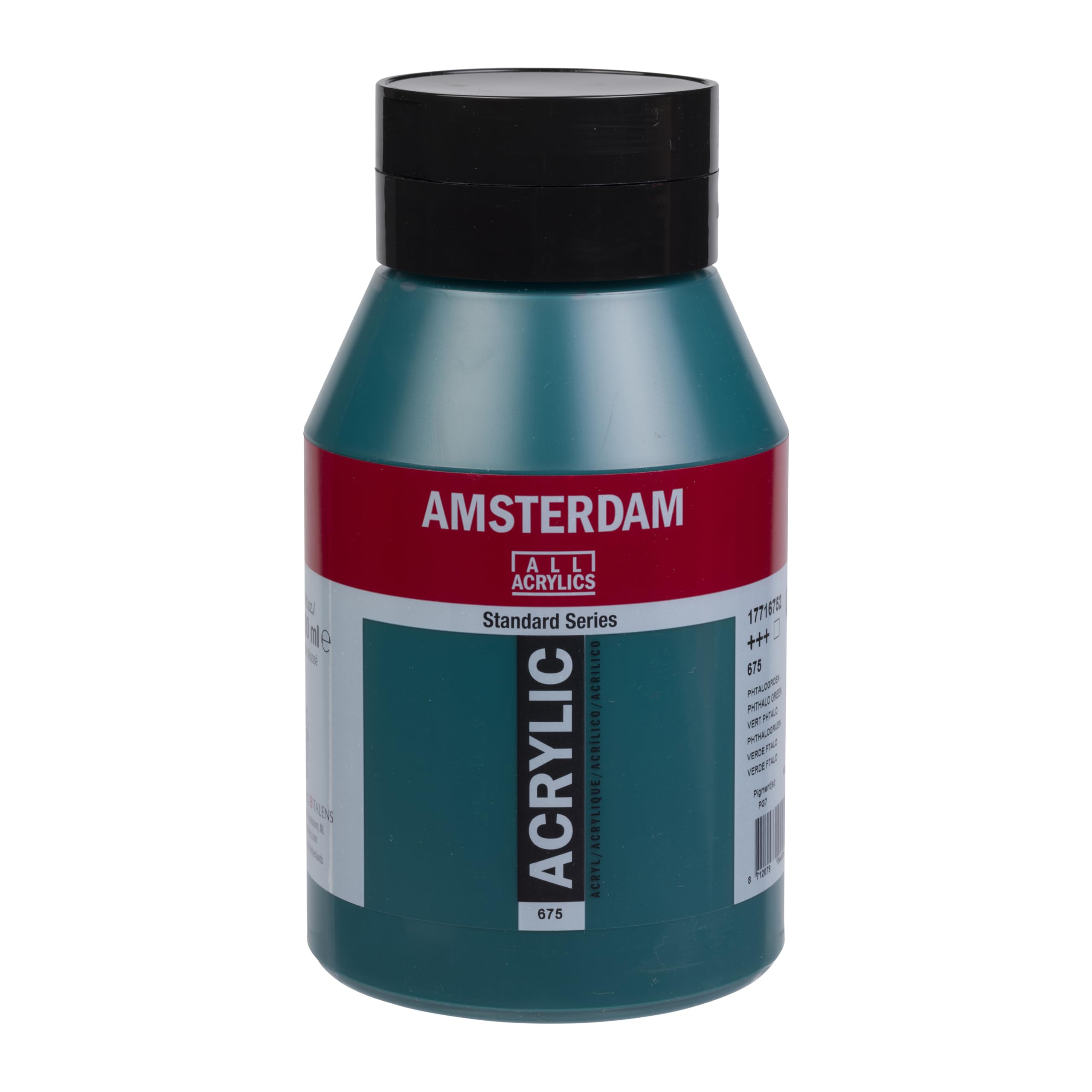Amsterdam Standard Series Acrylic Jar - 1000 ml Phthalo Green 675 - High Lightfastness & Durability