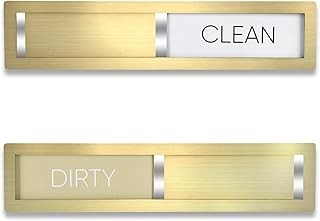 Dishwasher Magnet Clean Dirty Sign,Premium Stainless Steel Grade 304,Matte Finish Clean/Dirty Indicator with Strong Magnet, Home Kitchen Decor & Thoughtful Gift for Friends​(Golden-03)