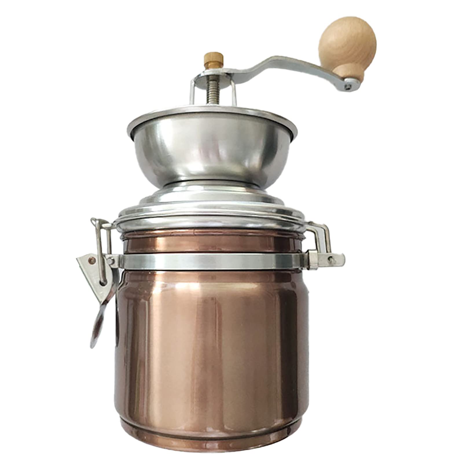 Moulin à café manuel acier inoxydable marron, broyeur poivre et épices performant