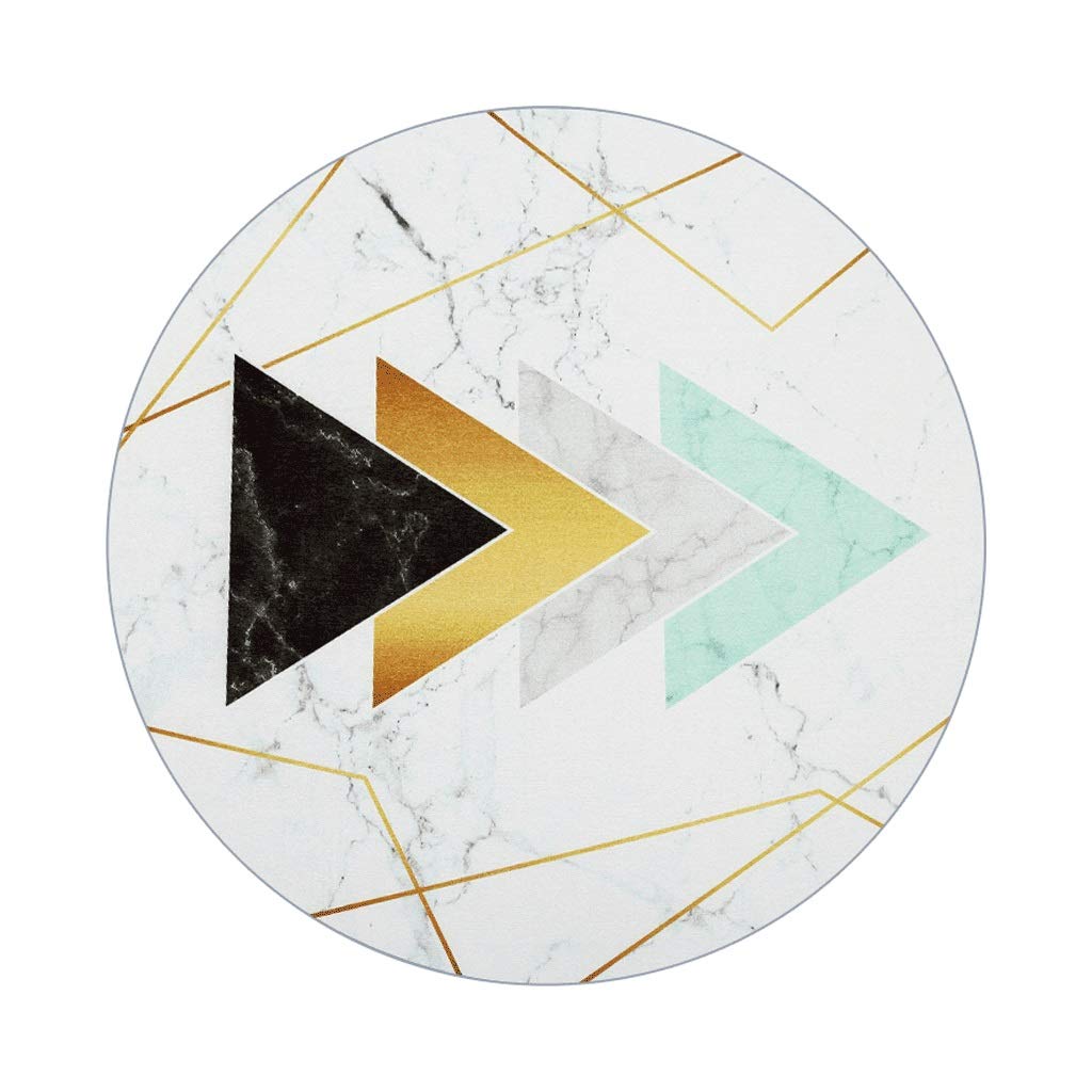 Tapis rond géométrique de chambre salon doux chevet simple Wen de diamètre 120cm graphiques