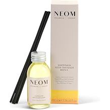 NEOM Happiness Reed Diffuser Refill, 100ml | Neroli, Mimosa & Lemon I Lasts 12 Weeks I Pure Essential Oils I 100% Natural