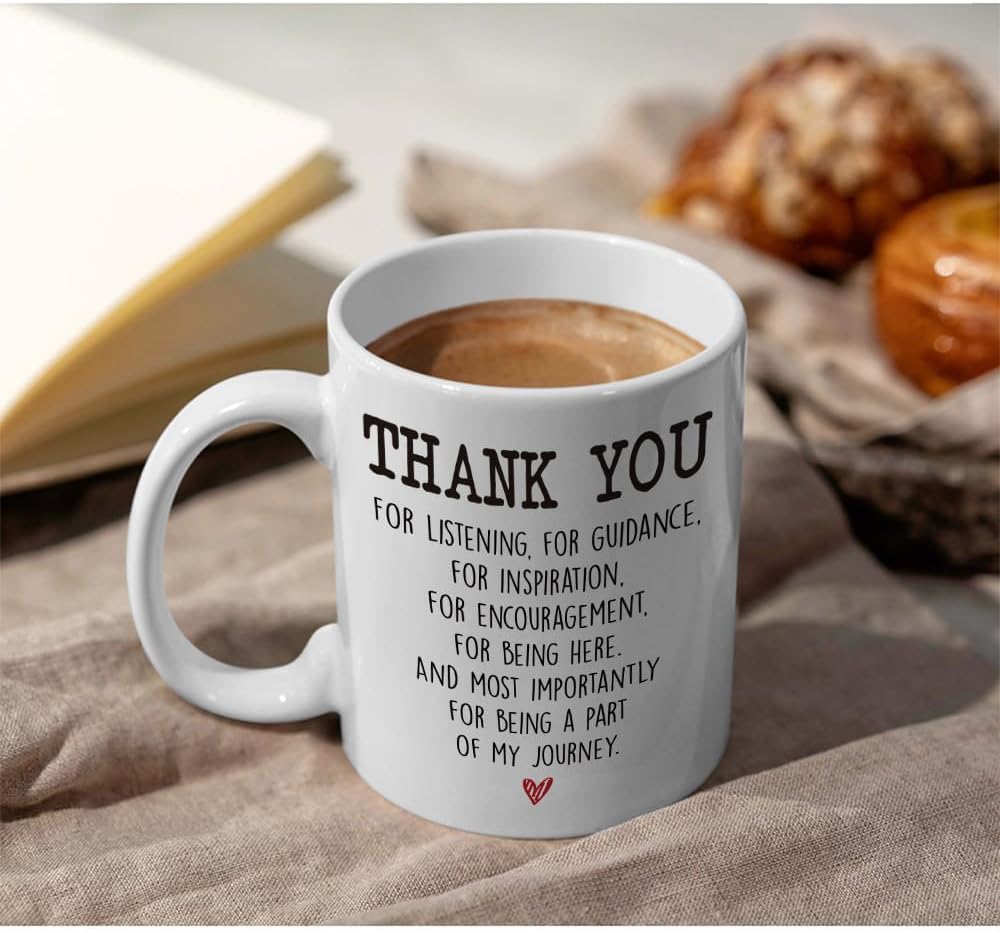 Thank You for Being a Part of My Journey Thank You Gifts for Women, Christmas Appreciation Gift for Teacher, Coworker, Friends, Boss, Mentor, Farewell Gift 11OZ White - Image 2
