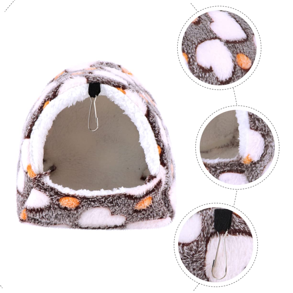 SUPVOX 5piezas Hamster Hammock Colgante De Invierno para Cama Acolchada y Cálida con Ganchos para Hámsters y Roedores Diseño De