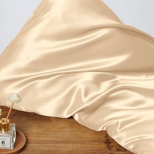 Miniatura 2 de THXSILK Funda de almohada de seda 22 Momme 100% morera pura natural, suave, transpirable, con cierre de cremallera oculto, tamaño estándar 20 x 26