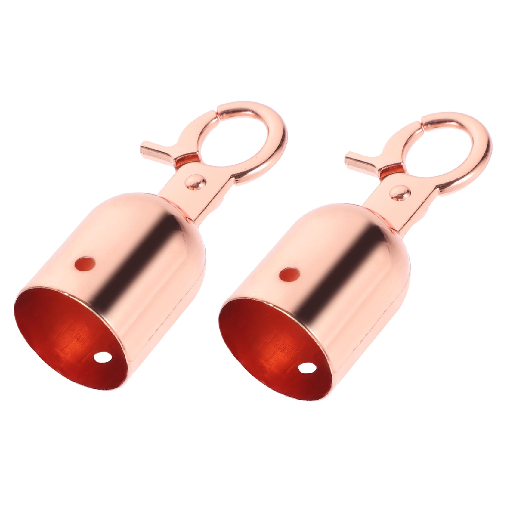 SOESFOUFU 2pcs Guardrail Hook Lanyard Hooks Rope End Fastener Rope End Snap Hook Cord Hook Rope End Stopper Cord End Caps Rope End Cap Cord End Snap Cord End Stopper Stainless Steel Golden