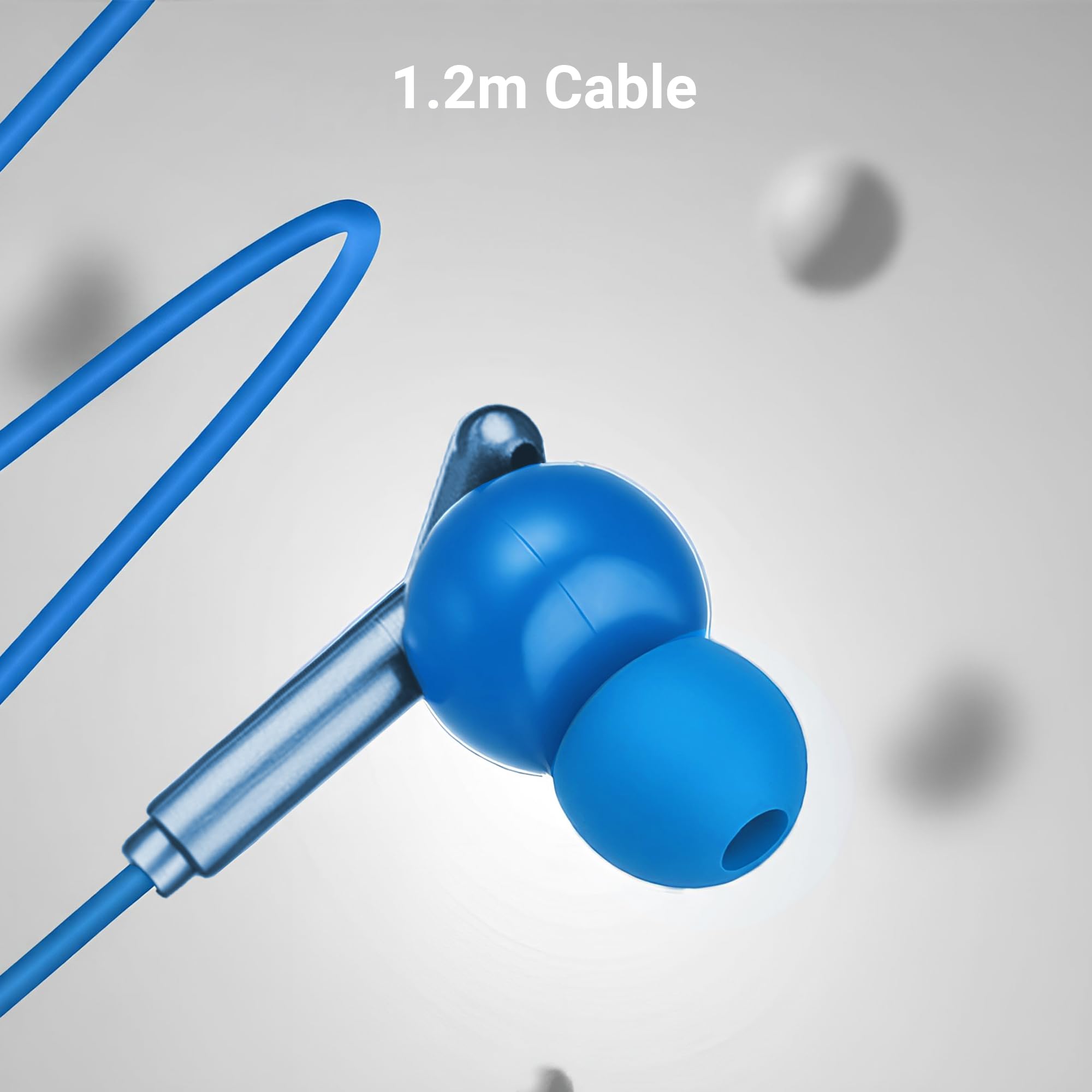 Zebronics Type-C Wired Earphones, in-Line MIC, Deep Bass, 1.2m Cable, 10mm Neodymium Driver, Light Weight, in-Ear Design, Compatible with Mobile, Tablet, Laptop (Bro C, Blue) — Amazon image 6