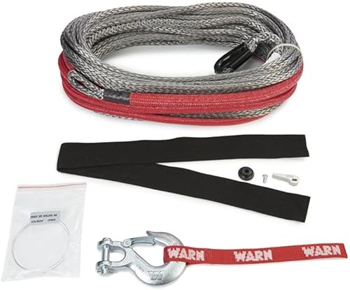 Miniatura 2 de WARN 93120 Spydura Pro Cuerda de cable de cabrestante sintético con extremos de bucle 38 pulgadas de diámetro x 80 pies de largo 825 toneladas 16500