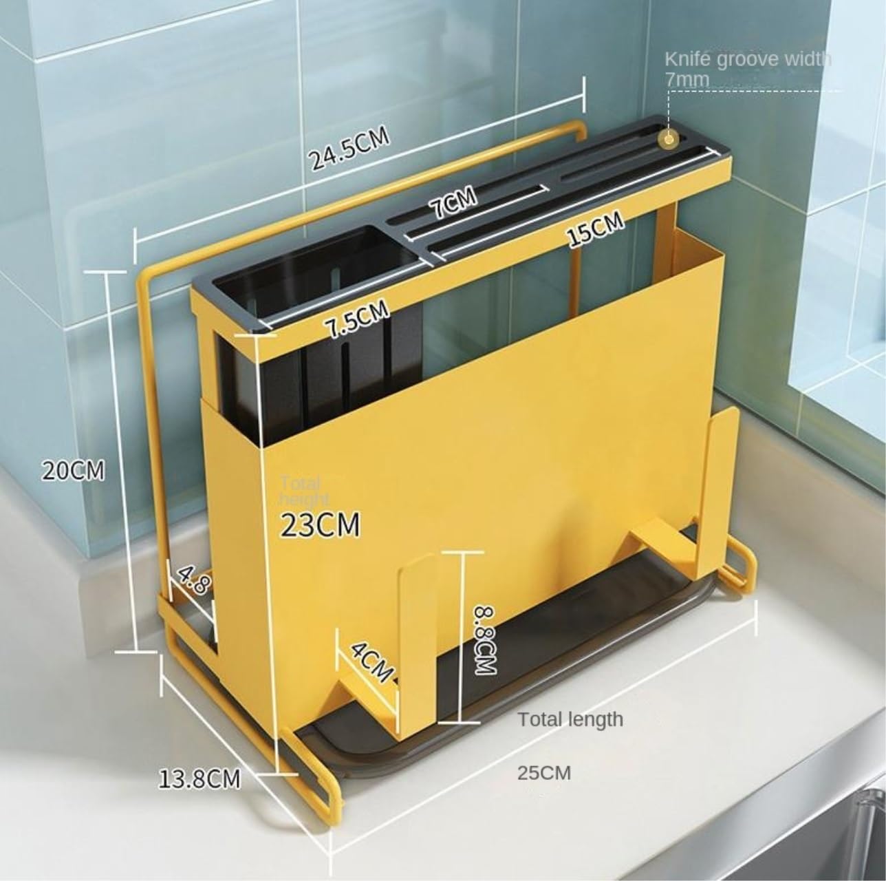 Blok na Noże Bez Noży Uchwyt Na Nóż Kuchenny Ze Stali Nierdzewnej Storage Organizer Stojak Na Noże Stojak Metalowy Blok Noża Narzędzie Do Gotowania Uchwyt na Nóż Pusty (Color : B)